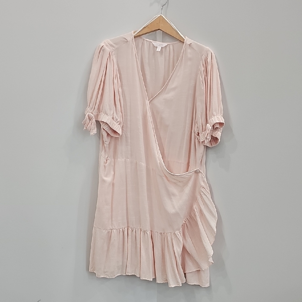 Chic Pink/Peach Ruffle Dress - LAUREN CONRAD 2X